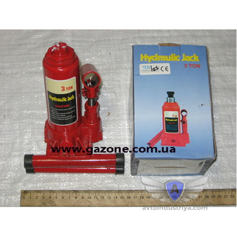 Домкрат гидравлический 3т H=160/260 телескопический (Hydraulic Bottle Jack) (ДЭК)